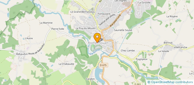 localisation de l'entreprise CTRE COM ACTION SOCIALE DE ROCHECHOUART à ROCHECHOUART
