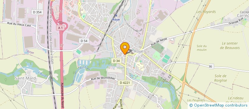 localisation de l'entreprise CTRE COM ACTION SOCIALE DE ROYE à ROYE