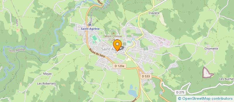 localisation de l'entreprise CTRE COM ACTION SOCIALE DE SAINT AGREVE à SAINT-AGREVE