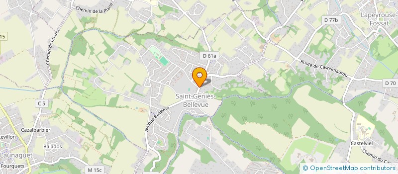 localisation de l'entreprise CTRE COM ACTION SOCIALE DE SAINT GENIES à SAINT-GENIES-BELLEVUE