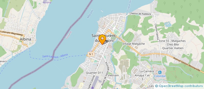 localisation de l'entreprise CTRE COM ACTION SOCIALE DE SAINT LAURENT à SAINT-LAURENT-DU-MARONI