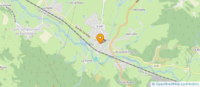 localisation de l'entreprise CTRE COM ACTION SOCIALE DE SAINT-SYMPHOR  SAINT-SYMPHORIEN-DE-MARMAGNE