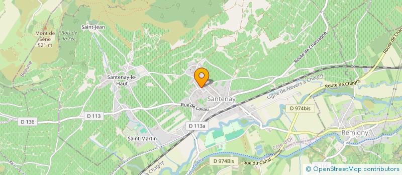localisation de l'entreprise CTRE COM ACTION SOCIALE DE SANTENAY à SANTENAY