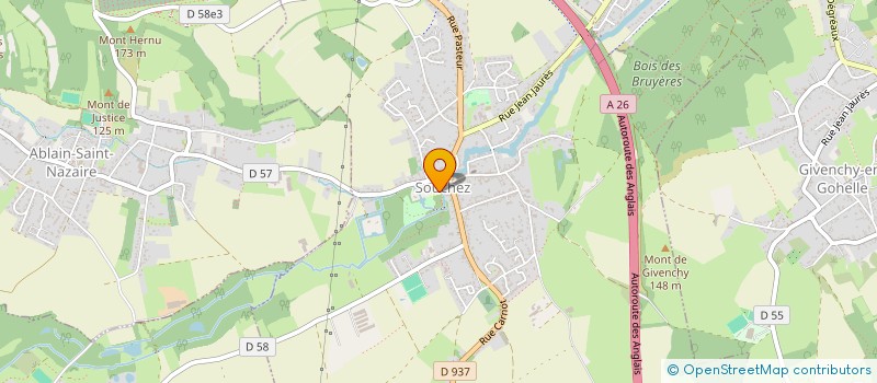 localisation de l'entreprise CTRE COM ACTION SOCIALE DE SOUCHEZ  SOUCHEZ