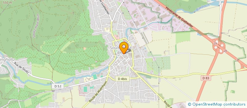 localisation de l'entreprise CTRE COM ACTION SOCIALE DE SOULTZ  SOULTZ-HAUT-RHIN