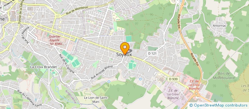 localisation de l'entreprise CTRE COM ACTION SOCIALE DE SOYAUX à SOYAUX