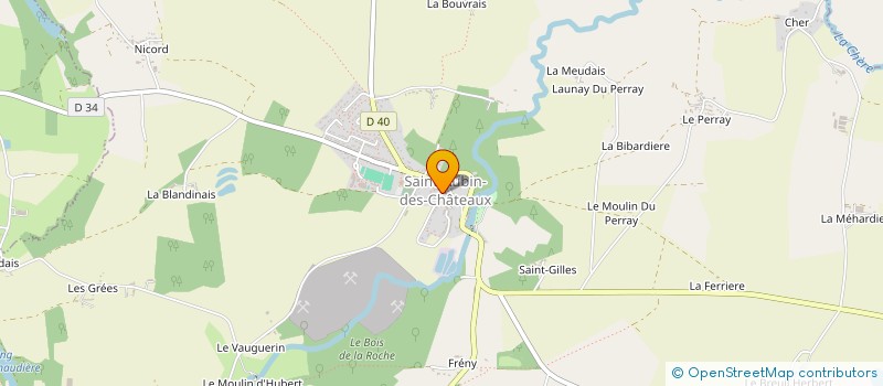 localisation de l'entreprise CTRE COM ACTION SOCIALE DE ST AUBIN  SAINT-AUBIN-DES-CHATEAUX