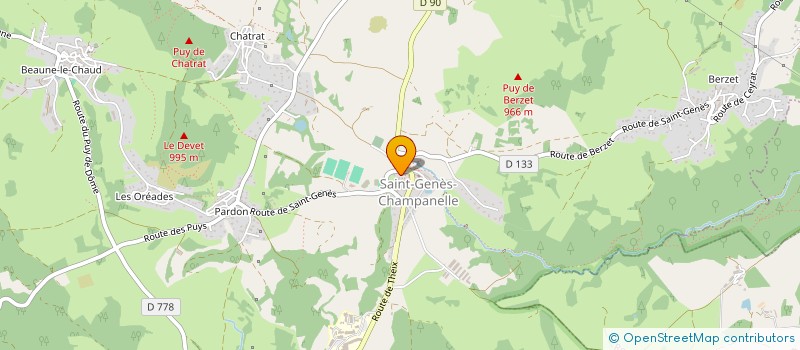 localisation de l'entreprise CTRE COM ACTION SOCIALE DE ST GENES CH.  SAINT-GENES-CHAMPANELLE