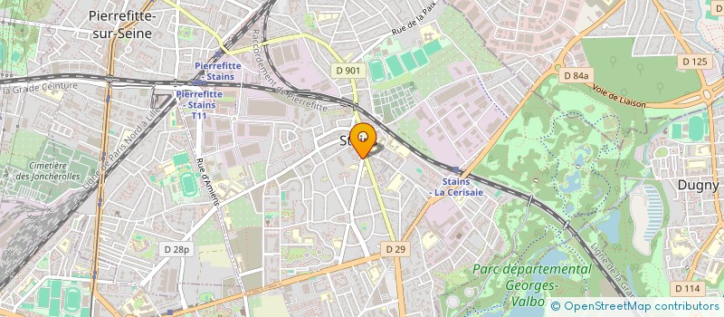 localisation de l'entreprise CTRE COM ACTION SOCIALE DE STAINS à STAINS
