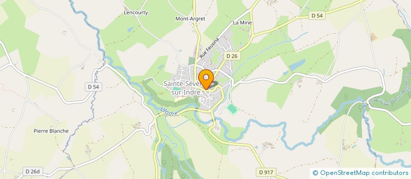 localisation de l'entreprise CTRE COM ACTION SOCIALE DE STE SEVERE à SAINTE-SEVERE-SUR-INDRE