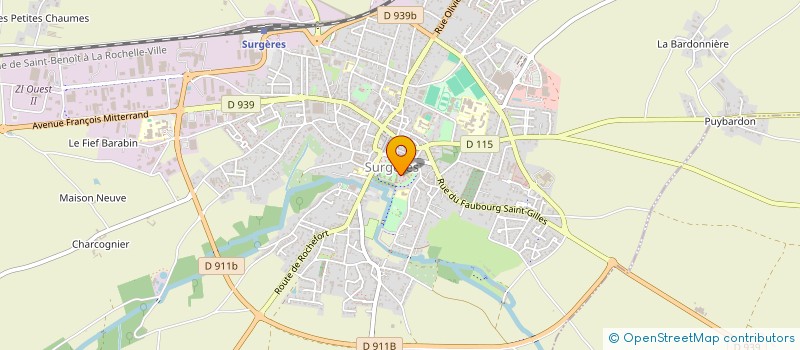 localisation de l'entreprise CTRE COM ACTION SOCIALE DE SURGERES à SURGERES