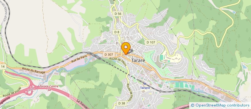 localisation de l'entreprise CTRE COM ACTION SOCIALE DE TARARE à TARARE