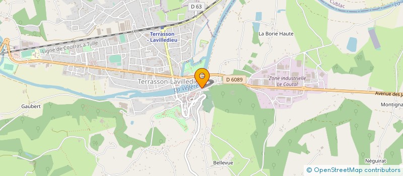localisation de l'entreprise CTRE COM ACTION SOCIALE DE TERRASSON à TERRASSON-LAVILLEDIEU