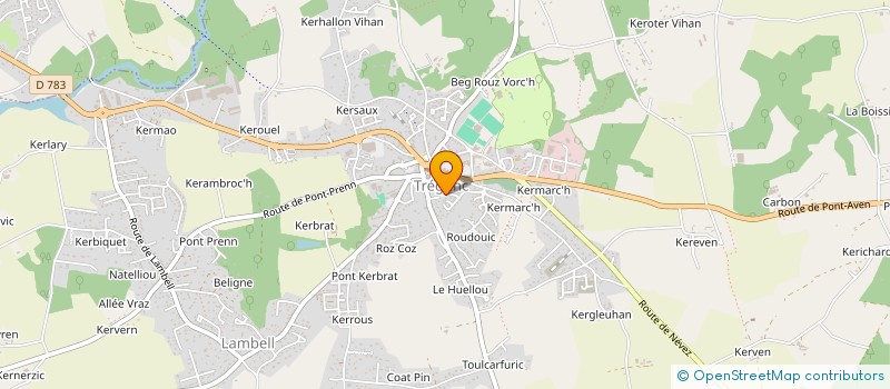 localisation de l'entreprise CTRE COM ACTION SOCIALE DE TREGUNC à TREGUNC