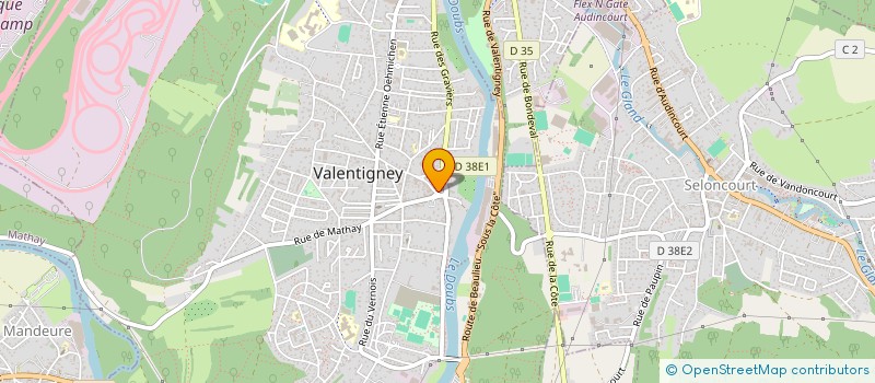 localisation de l'entreprise CTRE COM ACTION SOCIALE DE VALENTIGNEY à VALENTIGNEY