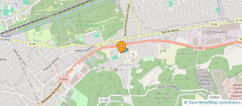 localisation de l'entreprise CTRE COM ACTION SOCIALE DE VAUJOURS à VAUJOURS