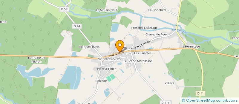 localisation de l'entreprise CTRE COM ACTION SOCIALE DE VENDOEUVRES à VENDŒUVRES