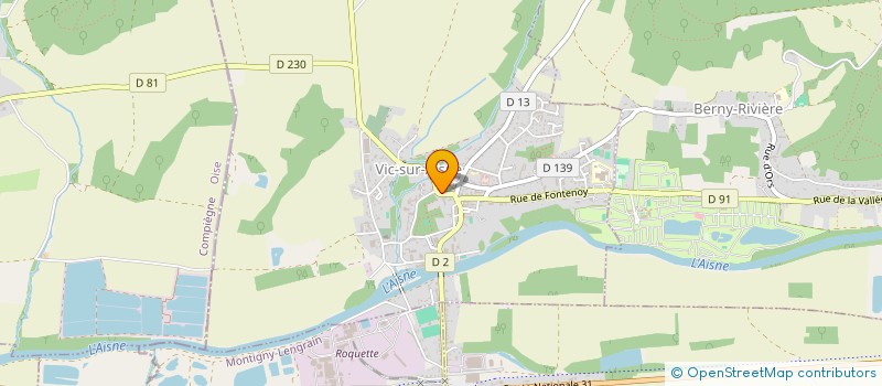 localisation de l'entreprise CTRE COM ACTION SOCIALE DE VIC SUR AISNE à VIC-SUR-AISNE