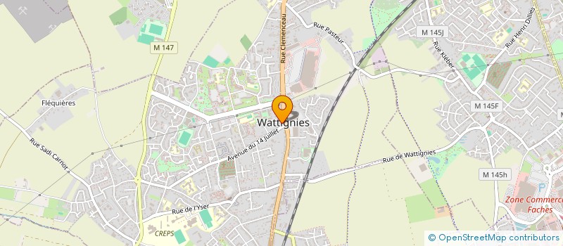 localisation de l'entreprise CTRE COM ACTION SOCIALE DE WATTIGNIES  WATTIGNIES