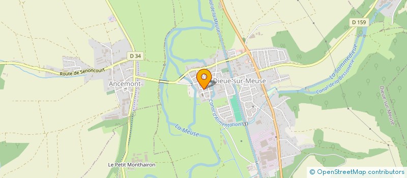 localisation de l'entreprise CTRE COM ACTION SOCIALE DIEUE SUR MEUSE à DIEUE-SUR-MEUSE