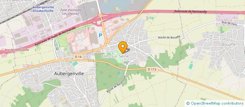 localisation de l'entreprise CTRE COM ACTION SOCIALE FLINS SUR SEINE à FLINS-SUR-SEINE