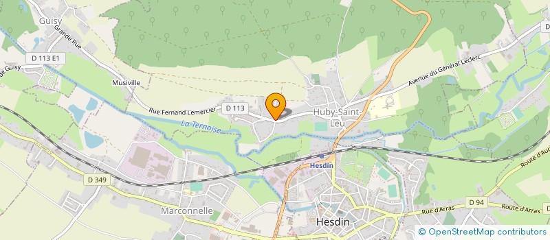 localisation de l'entreprise CTRE COM ACTION SOCIALE HUBY SAINT LEU  HUBY-SAINT-LEU