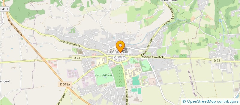 localisation de l'entreprise CTRE COM ACTION SOCIALE LA COTE ST ANDRE à LA COTE-SAINT-ANDRE