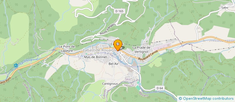 localisation de l'entreprise CTRE COM ACTION SOCIALE LABASTIDE ROUAIR à LABASTIDE-ROUAIROUX