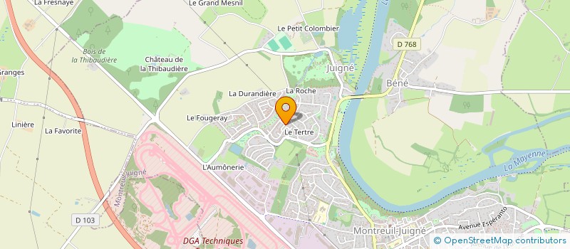 localisation de l'entreprise CTRE COM ACTION SOCIALE MONTREUIL JUIGNE à MONTREUIL JUIGNE