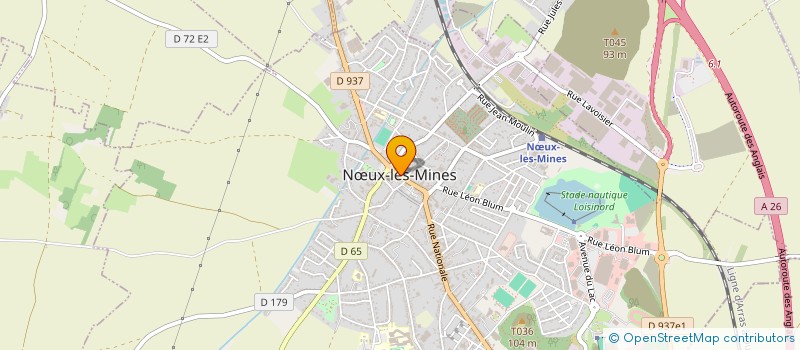 localisation de l'entreprise CTRE COM ACTION SOCIALE NOEUX LES MINES à NŒUX-LES-MINES