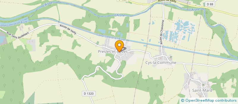 localisation de l'entreprise CTRE COM ACTION SOCIALE PRESLES ET BOVES  PRESLES-ET-BOVES