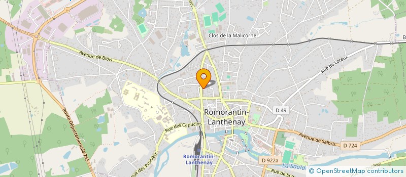 localisation de l'entreprise CTRE COM ACTION SOCIALE ROMORANTIN à ROMORANTIN-LANTHENAY