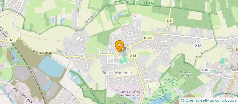 localisation de l'entreprise CTRE COM ACTION SOCIALE ROOST WARENDIN  ROOST-WARENDIN