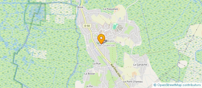 localisation de l'entreprise CTRE COM ACTION SOCIALE ST MALO GUERSAC  SAINT-MALO-DE-GUERSAC