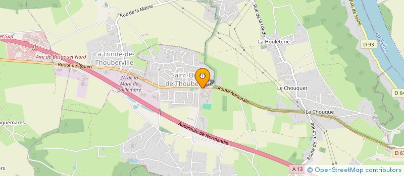 localisation de l'entreprise CTRE COM ACTION SOCIALE ST OUEN THOUBERV  SAINT-OUEN-DE-THOUBERVILLE