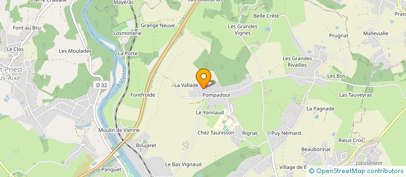 localisation de l'entreprise CTRE COM ACTION SOCIALE ST PRIEST S-AIXE à SAINT-PRIEST-SOUS-AIXE