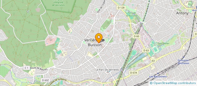 localisation de l'entreprise CTRE COM ACTION SOCIALE VERRIERES LE BUI à VERRIERES-LE-BUISSON