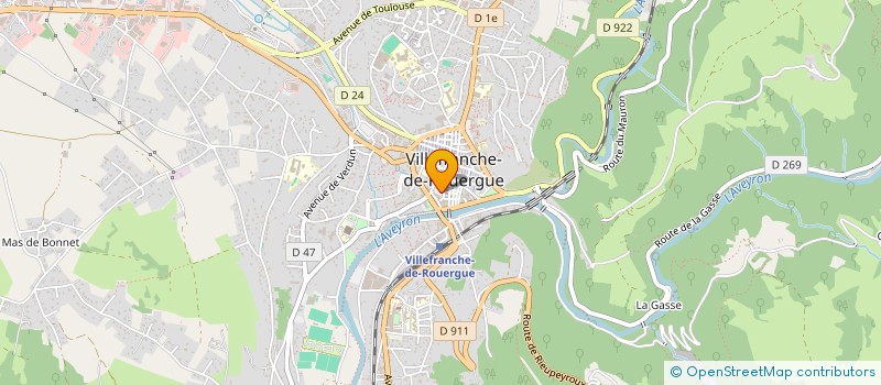 localisation de l'entreprise CTRE COM ACTION SOCIALE VILLEFRANCHE  VILLEFRANCHE-DE-ROUERGUE
