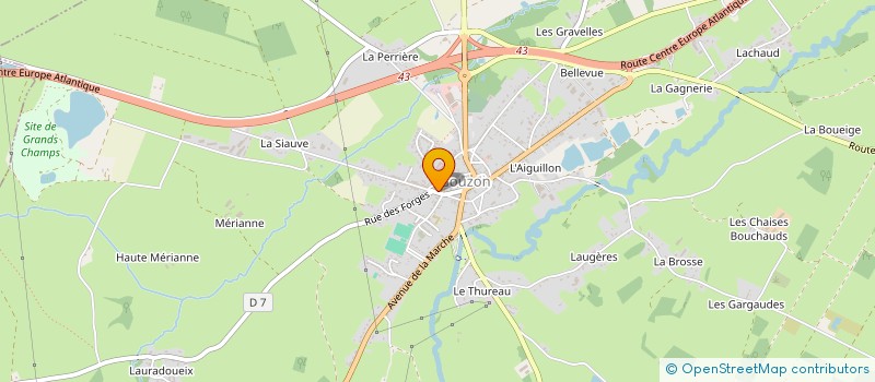 localisation de l'entreprise CTRE COMMUNAL D'ACTION SOCIALE à GOUZON