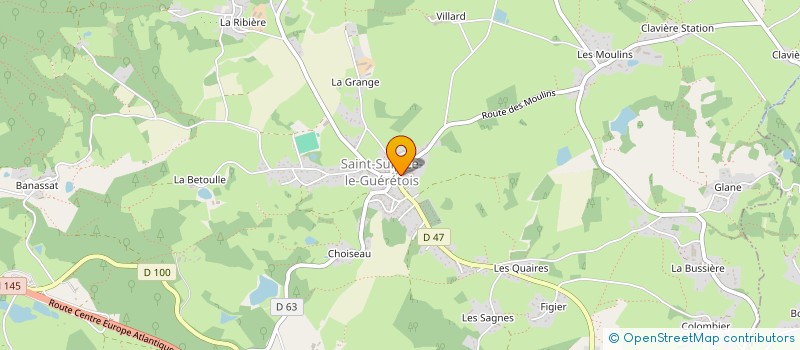 localisation de l'entreprise CTRE COMMUNAL D'ACTION SOCIALE à SAINT-SULPICE-LE-GUERETOIS
