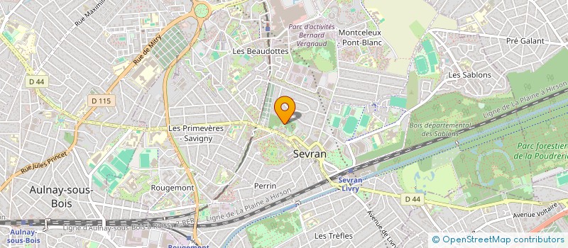 localisation de l'entreprise CTRE COMMUNAL D'ACTION SOCIALE DE SEVRAN  SEVRAN