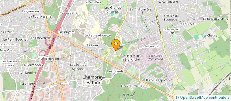 localisation de l'entreprise CTRE COMMUNICATION TOURAINE TELEVISION à CHAMBRAY-LES-TOURS