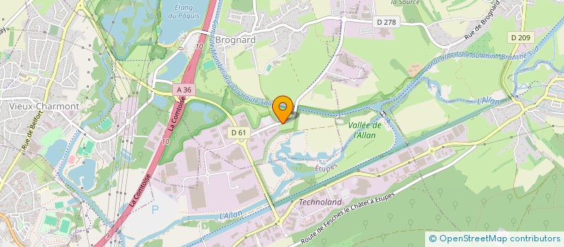 localisation de l'entreprise CTRE COMPTABLE MONTBELIARD BELFORT  BROGNARD