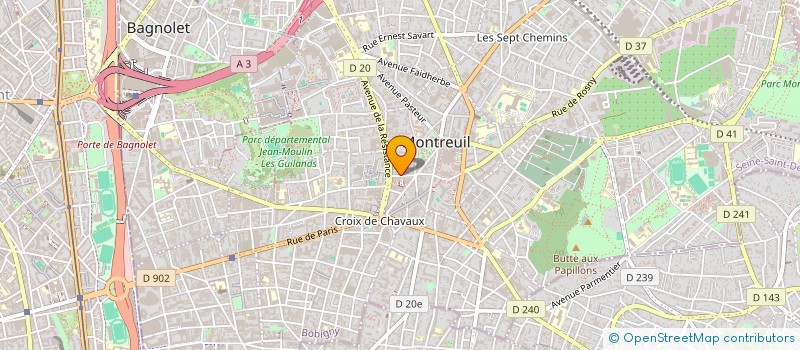 localisation de l'entreprise CTRE CONNAISSANCE & DE FORMATION à MONTREUIL