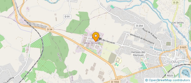 localisation de l'entreprise CTRE CONTROLE TECHNIQUE FERRIERES à LE MUY