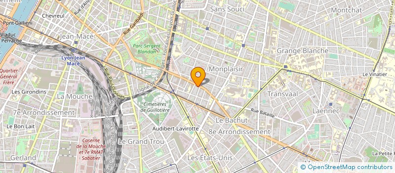 localisation de l'entreprise CTRE CONTROLES TECH AUTO LYON 8 EME à LYON