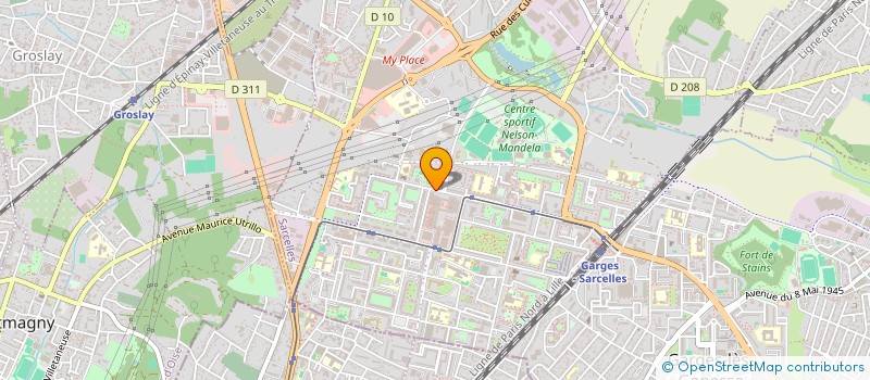 localisation de l'entreprise CTRE CULTUR SOCIAL BEITH ABRAHAM ECSBA  SARCELLES