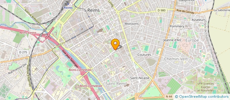 localisation de l'entreprise CTRE CULTUREL SOCIAL ETUDIANT UNIVERSITE  REIMS