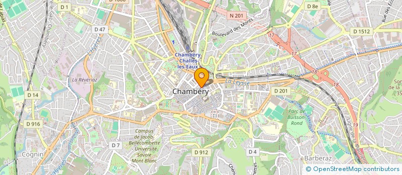 localisation de l'entreprise CTRE D'ABSORPTIOMETRIE OSSEUSE ELEPHANTS à CHAMBERY