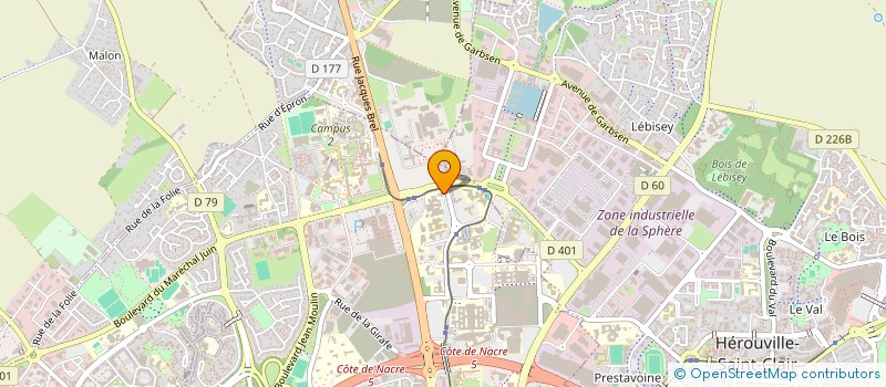 localisation de l'entreprise CTRE D'ACTION QUALITE DEP DU CALVADOS à CAEN